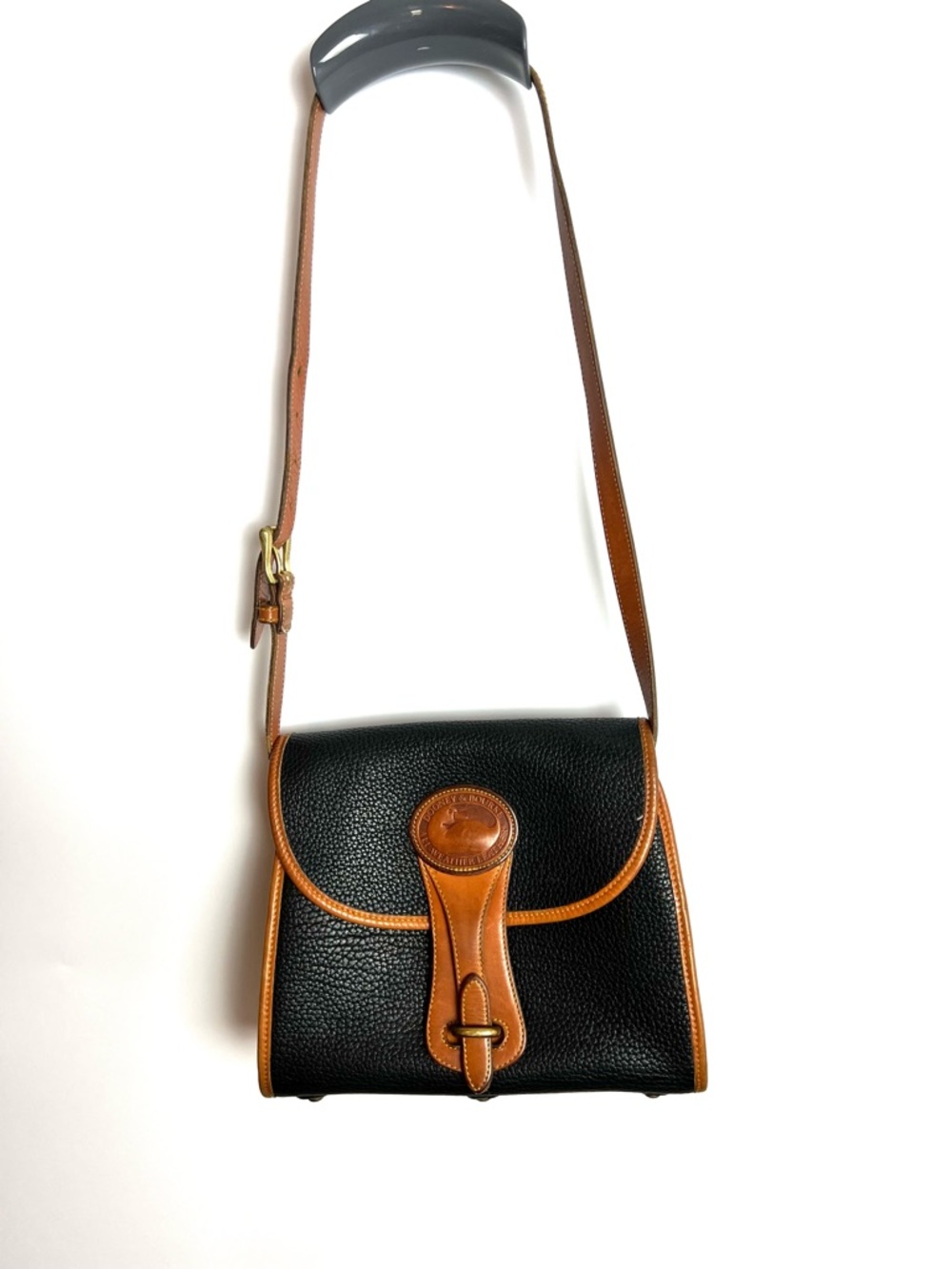 Vintage Dooney and Bourke Essex **Modified Strap** Navy‎ Bag All Weather Leather